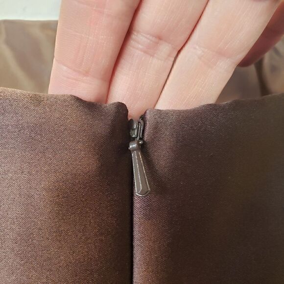 SCOTT/JESSICA MCCLINTOCK Satin Strapless Formal Dress - Picture 8 of 10